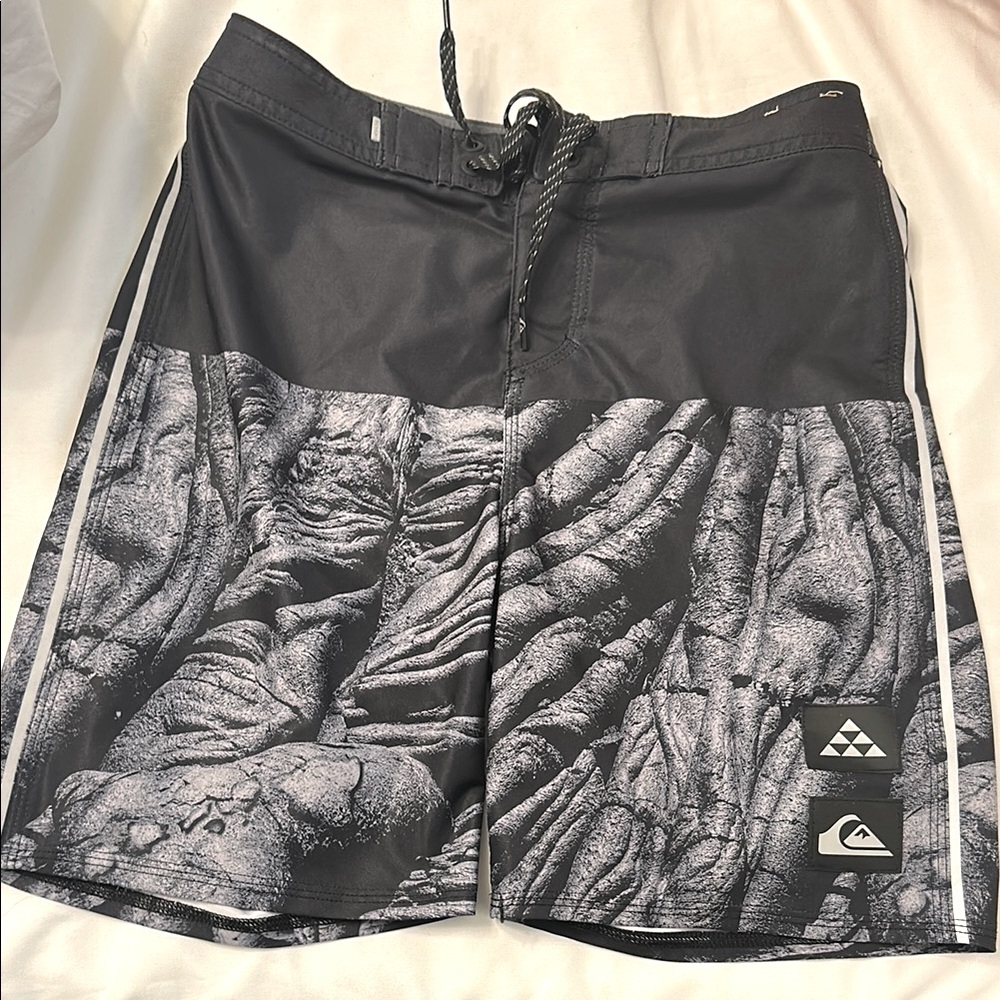 Quiksilver boys Black and Gray Board Shorts